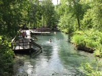 Lower pool at Liard Hot Springs